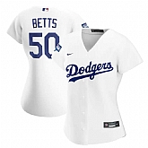 Women Dodgers 50 Mookie Betts White Nike 2020 World Series Champions Cool Base Jersey Dzhi,baseball caps,new era cap wholesale,wholesale hats
